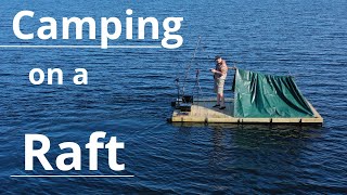 Camping på en flåte  Camping on a raft  DIY Raft [upl. by Fulcher800]