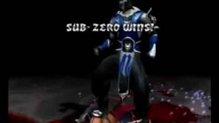 Mortal Kombat Deception  SubZeros Freeze Shatter Fatality On All Characters [upl. by Nyleaj]