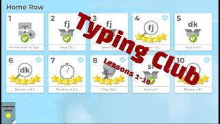 Typing Club Lessons 1  10 [upl. by Shaner]