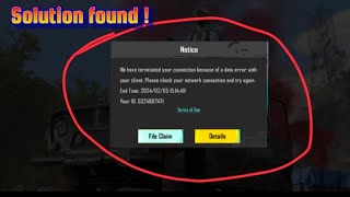 We have terminated your connection because of a data error bgmi problem error solution [upl. by Affrica]