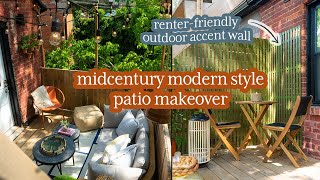 SMALL RenterFriendly Patio Makeover With Lots of Colour [upl. by Ahsied363]