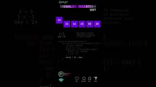 Visualize Insertion Sort html css javascript coding webdevelopment webdesign [upl. by Fellner]