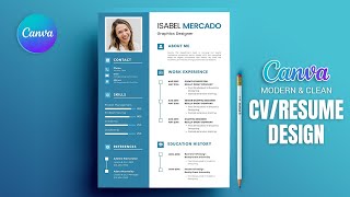 How to Create a CVResume template in Canva ✪ Canva Template Design Tutorial ✪ [upl. by Velvet820]