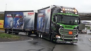 Truckshow Rüssel 2019 with Scania V8 open pipes and more [upl. by Troc]