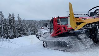 8 hours of pushing and grooming snow compressed Pistenbully 600 Park working slope for opening😋 [upl. by Evans]