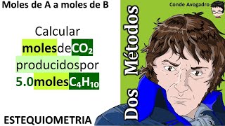 𝐌𝐨𝐥 𝐀−𝐌𝐨𝐥 𝐁 Cuantos moles de CO₂ son producidos por 50 moles C₄H₁₀ [upl. by Ogg]