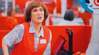 TARGET LADY KRISTEN WIIG  TARGET LADY SNL COMMERCIAL  quotWANNA SEE A TRICKquot  COMMENT ON COMMERCIA [upl. by Nnaitak]