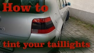 How to tint your taillights golf mk4 [upl. by Sims]