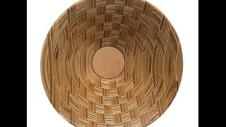 Bowl from a Board using Baltic Birch Plywood with a Weave Style [upl. by Hill]