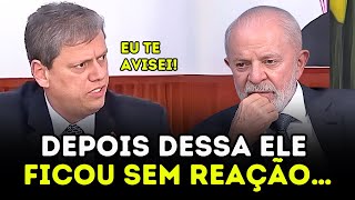 TARCÍSIO NÃO SE CALA E IMPÕE RESPEITO EM REUNIÃO COM LULA [upl. by Arbmahs734]