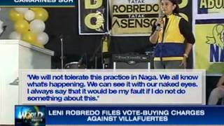 Villafuertes Robredo accuse each other of votebuying [upl. by Endora]