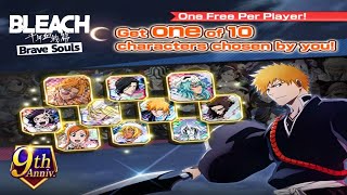 Choose a 6 Star Summons Bleach Brave Souls 9th Anniversary [upl. by Anestassia]