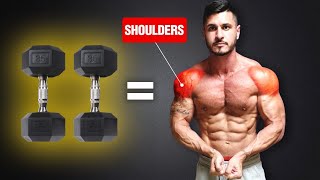 The Ultimate Shoulder Workout for Mass DUMBBELLS ONLY [upl. by Enneibaf]