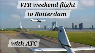 VFR Trip to Rotterdam and Middenzeeland with the A210 with ATC [upl. by Daphie]