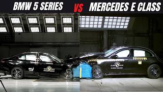 2024 MercedesBenz EClass vs BMW 5 Series Euro NCAP Crash Test Comparison [upl. by Sinnod]