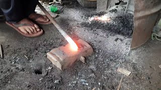 How to make a catting ceni from old iron xl from blacksmith work [upl. by Adelpho]