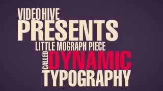 Dynamic Typography  Free After Effects Template [upl. by Dragelin]