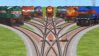 Nine Trains Crossings ❌ Grange kentucky street running trainsbest Railroad Track Trains classic [upl. by Eyr12]