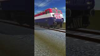 WAG7 Tiger Face With BCNA Boxcars indiantraincrossing3d shortsviral [upl. by Maxi]