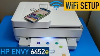 HP Envy 6452e WiFi Setup Connect To Home Wireless Network For Scanning amp Printing [upl. by Terrence248]