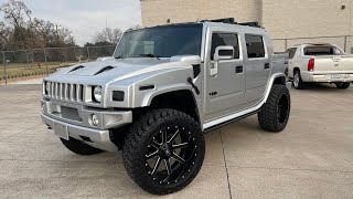 2009 Hummer H2 SUT Luxury Silver Ice Ltd Ed  Supercharged Custom Build [upl. by Ecineg]