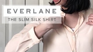 Minimalist Wardrobe Essential Everlane Slim Silk Shirt Review [upl. by Magill]