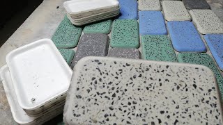 genial idea baldosas hechas con piedras [upl. by Adekam]