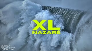 NAZARÉ GOES XL  FIRST BIG SWELL OF THE SEASON  epic drone view [upl. by Partan185]