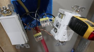 Easiest Way To Wire a Light Switch and GFCI Outlet In the Same Box [upl. by Bergmann]