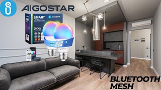 Controla tu HOGAR con Aigostar BOMBILLA INTELIGENTE Bluetooth Mesh con Alexa y Control Remoto [upl. by Durr]