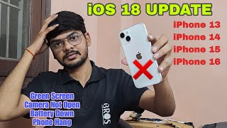 iOS 18 Update Green Screen Issue 🙏❌  iPhone 13 1415  iOS 1801 Update  iOS 1801 features [upl. by Amarette]