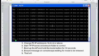 Cisco 1240 1130 1140 AP LWAPP to Autonomous mode conversion [upl. by Acenom]