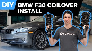 BMW F30 328i xDrive Coilover Install amp Replacement DIY  BMW 3Series 320xi 335xi 328d amp more [upl. by Corena]