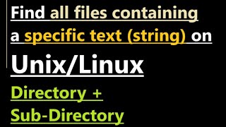 Find all files containing a specific string on Unix [upl. by Armilda]