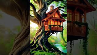 A beautiful animated treehouse sceneryanimatednaturalshorts [upl. by Viviane]