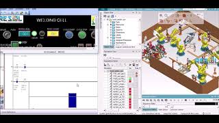 Tecnomatix Process Simulate Virtual Commissioning with Mitsubishi PLC [upl. by Annai]