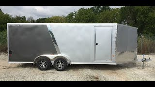 CargoPro STEALTH 7x18 3 Place Inline Aluminum Snowmobile Trailer [upl. by Nnahtebazile]