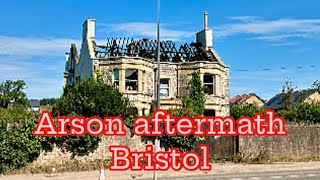 Brent Knoll House Bristol after yesterday’s arson [upl. by Enyalb]