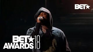 quotStay Wokequot Meek Mill amp Miguel In An Emotional Police Brutality Live Performance  BET Awards 2018 [upl. by Mor226]