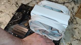 Installing DeepCool AS500 Plus WH CPU Air Cooler LGA 1200 1151 motherboard step by step instruction [upl. by Kcerred]