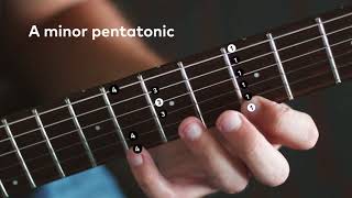 The A Minor Pentatonic Scale 1st Position [upl. by Ecinnahs]