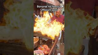 Famous Uttapam wala on the streets of Banaras uttapam foodshorts foodblogger [upl. by Nnylirret527]