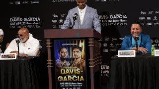 Oscar De La Hoya Leonard Ellerbe Dont Hold Back in War of Words Ahead of Davis vs Garcia [upl. by Kulda]