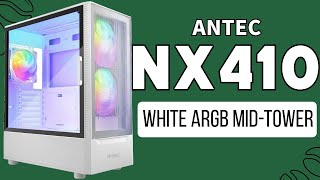 Unbox amp Review Antec Nx410 Snow White Mid Tower  A Sleek Atx Case [upl. by Henni]