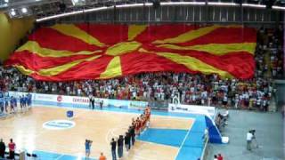 Himna na Makedonija  Sala Boris Trajkovski  Macedonia  Bosnia EuroBasket 2011 [upl. by Sacha]