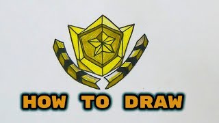 How to Draw Fortnite Battle Pass Logo Easy [upl. by Anelim153]