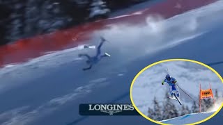 Ski Crash Video Alexis PinturaultTerrifying Crash  Super G  Wengen2024  Airlifted [upl. by Dinesh]