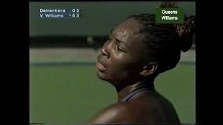 Venus Williams v Elena Dementieva  Indian Wells 2001 QF Highlights [upl. by Zere]