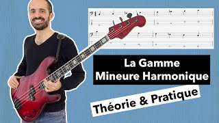 La Gamme Mineure Harmonique  Théorie amp Pratique 🎸 Cours de Basse Débutants [upl. by Lorsung]