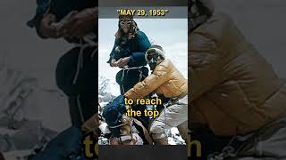 First time climbed on Mt Everest shortvideo shorts reels reelsvideo facts information climb [upl. by Aisul]